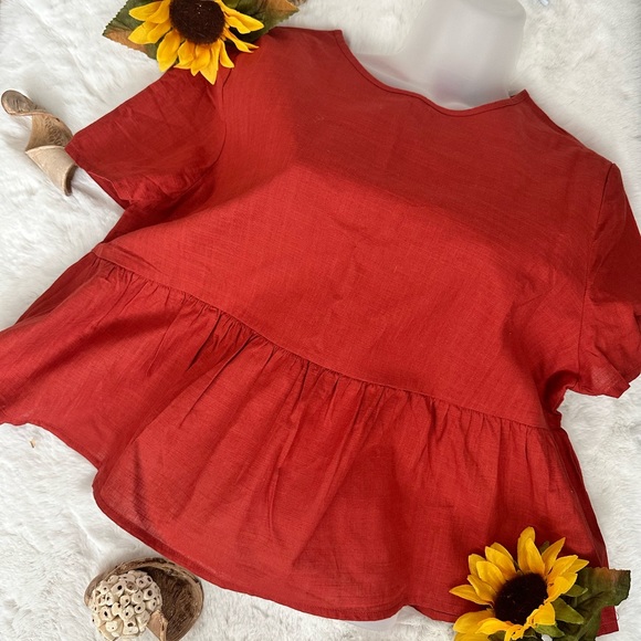 🌸3/$12,SHEIN blouse size L, new brown color - Picture 10 of 11